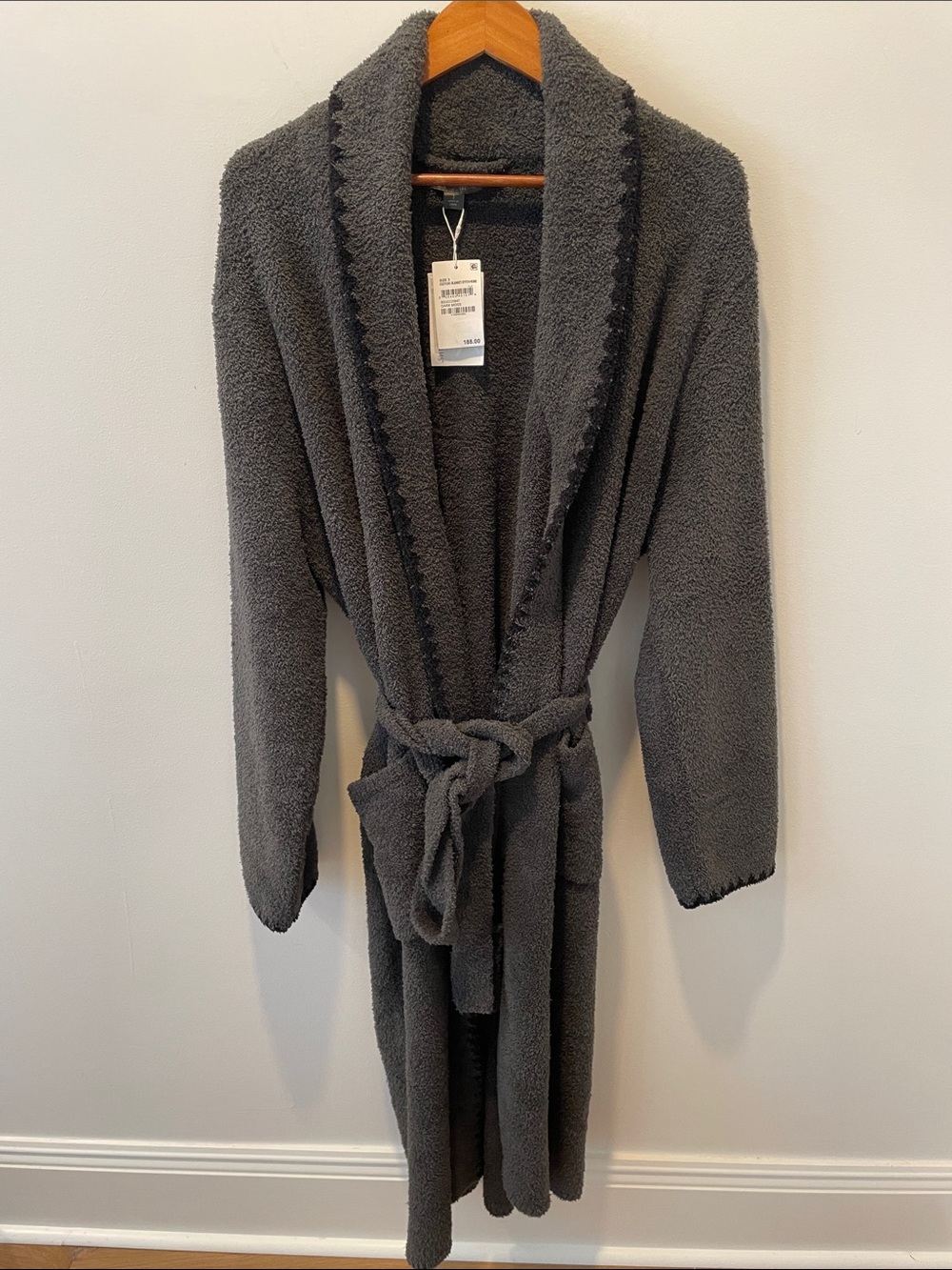 BAREFOOT DREAMS Cozychic Blanket Stitch Robe Size 3, NWT - Picture 3 of 12